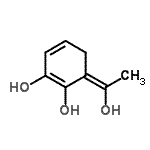 CAS 登录号：158659-90-6， (6Z)-6-(1-羟基乙亚基)-1,3-环己二烯-1,2-二醇
