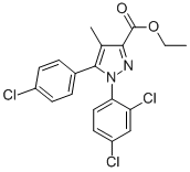 CAS#: 158941-22-1， 5-(4-Chlorophenyl)-1-(2,4-Dichlorophenyl)-4-Methyl-1H-Pyrazole-3-carboxylic Acid Ethyl Ester