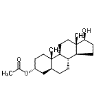 CAS 登录号：1600-76-6， (3alpha,5alpha,17beta)-17-羟基雄甾烷-3-基乙酸酯