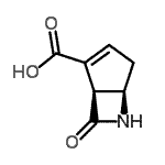 CAS 登录号：160385-98-8， (1S,5R)-7-氧代-6-氮杂双环[3.2.0]庚-2-烯-2-羧酸