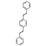 结构式 CAS# 1608-41-9, 1,4-二(2-苯基乙烯基)苯