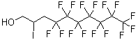 结构式 CAS# 16083-64-0, 4,4,5,5,6,6,7,7,8,8,9,9,10,10,10-十五氟-2-碘-1-癸醇
