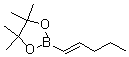 结构式 CAS# 161395-96-6, 4,4,5,5-四甲基-2-(1E)-1-戊烯-1-基-1,3,2-二氧硼戊环