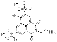 CAS#: 161578-11-6， 6-Amino-2-(2-Aminoethyl)-2,3-Dihydro-1,3-Dioxo-1H-Benz[de]Isoquinoline-5,8-Disulfonic Acid Potassium Salt (1:2)