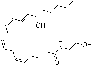 CAS 登录号：161744-53-2， (5Z,8Z,11Z,13E,15S)-15-羟基-N-(2-羟基乙基)-5,8,11,13-二十碳四烯酰胺