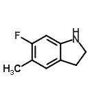 CAS#: 162100-50-7， 6-Fluoro-5-Methylindoline