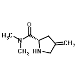 CAS#: 162281-70-1， N,N-Dimethyl-4-Methylene-L-Prolinamide