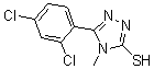 结构式 CAS# 162693-41-6, 5-(2,4-二氯苯基)-4-甲基-1,2,4-三唑-3-硫醇