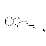 CAS 登录号：1628-60-0， 2-[(1E,3E)-1,3-戊二烯-1-基]-1,3-苯并噻唑