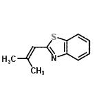CAS 登录号：1628-61-1， 2-(2-甲基-1-丙烯-1-基)-1,3-苯并噻唑
