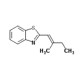 CAS 登录号：1628-62-2， 2-[(1E)-2-甲基-1-丁烯-1-基]-1,3-苯并噻唑