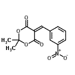 CAS 登录号：16286-25-2， 2,2-二甲基-5-(3-硝基苄基亚基)-1,3-二恶烷-4,6-二酮