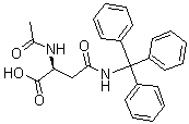 structure of CAS# 163277-78-9, N2-Acetyl-N-(Triphenylmethyl)-L-Asparagine;N-ALPHA-ACETYL-N-BETA-TRITYL-ASPARAGINE;ACETYL-N-GAMMA-TRITYL-L-ASPARAGINE;AC-ASPARAGINE(TRT)