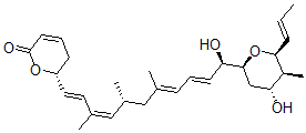 CAS 登录号：163564-92-9， (6R)-6-[(1E,3Z,5R,7E,9E,11R)-11-羟基-11-[(2S,4R,5S,6S)-4-羟基-5-甲基-6-[(E)-丙-1-烯基]四氢吡喃-2-基]-3,5,7-三甲基十一碳-1,3,7,9-四烯基]-5,6-二氢吡喃-2-酮