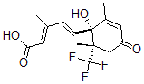 CAS#: 164457-19-6， (2E,4E)-5-[(1R,6R)-1-Hydroxy-2,6-Dimethyl-4-Oxo-6-(Trifluoromethyl)-1-Cyclohex-2-Enyl]-3-Methylpenta-2,4-Dienoic Acid