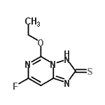 CAS 登录号：166524-72-7， 5-乙氧基-7-氟[1,2,4]三唑并[1,5-c]嘧啶-2(3H)-硫酮