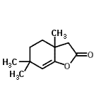 CAS 登录号：16778-26-0， 3A,6,6-三甲基-3A,4,5,6-四氢-1-苯并呋喃-2(3H)-酮