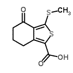 CAS#: 168279-58-1， 3-(Methylsulfanyl)-4-Oxo-4,5,6,7-Tetrahydro-2-Benzothiophene-1-Carboxylic Acid