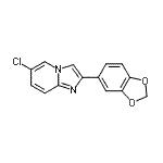 CAS 登录号：168837-35-2， 2-(1,3-苯并二氧戊环-5-基)-6-氯咪唑并[1,2-a]吡啶