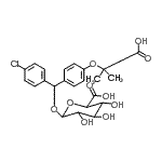 CAS#: 168844-26-6， {4-[(2-Carboxy-2-propanyl)oxy]phenyl}(4-chlorophenyl)methyl hexopyranosiduronic acid