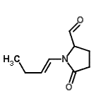 CAS 登录号：168985-28-2， 1-[(1E)-1-丁烯-1-基]-5-氧代-2-吡咯烷甲醛