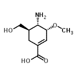 CAS#: 169139-95-1， (3R,4S,5R)-4-Amino-5-(Hydroxymethyl)-3-Methoxy-1-Cyclohexene-1-Carboxylic Acid