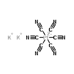 结构式 CAS# 16920-94-8, 六(氰基-kappac)铂酸(2-)二钾盐