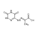 CAS 登录号：169697-17-0， (2E)-2-[(3,5-二氧代-2,3,4,5-四氢-1,2,4-三嗪-6-基)亚肼基]丙酸