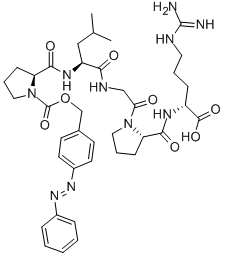 CAS 登录号：17011-78-8， N2-(1-(N-(N-(1-(((4-(苯基偶氮)苯基)甲氧基)羰基)-L-脯氨酰)-L-亮氨酰)甘氨酰)-L-脯氨酰)-D-精氨酸