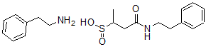 CAS 登录号：171359-14-1， 4-氧代-4-((2-苯基乙基)氨基)-2-丁烷亚磺酸与苯乙胺的化合物(1:1)