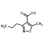 CAS 登录号：17147-43-2， 5-甲基-3-丙基-1,2-恶唑-4-羧酸