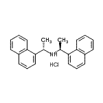结构式 CAS# 171867-34-8, (1S)-1-(1-萘基)-N-[(1S)-1-(1-萘基)乙基]乙胺盐酸盐(1:1)