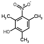 CAS 登录号：1719-21-7， 2,4,6-三甲基-3-硝基苯酚