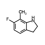 CAS#: 172078-30-7， 6-Fluoro-7-Methylindoline