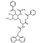 CAS 登录号：172939-67-2， 3-乙酰氨基-2-[2-{[(9H-芴-9-基甲氧基)羰基]氨基}-3-氧代-3-(2-氧代-2-苯基乙氧基)丙氧基]-5-羟基-6-(羟基甲基)四氢-2H-吡喃-4-基苯甲酸酯