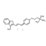 CAS 登录号：173357-16-9， 3-甲基-2-[(1E)-3-{1-[3-(三甲基铵基)丙基]-4(1H)-吡啶基亚基}-1-丙烯-1-基]-1,3-苯并噻唑-3-鎓二碘化物