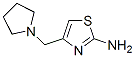 structure of CAS# 17386-09-3, 4-(Pyrrolidin-1-Ylmethyl)-1,3-Thiazol-2-Amine;4-(Pyrrolidin-1-Ium-1-Ylmethyl)Thiazol-2-Amine;4-(1-Pyrrolidin-1-Iumylmethyl)-2-Thiazolamine;[4-(Pyrrolidin-1-Ium-1-Ylmethyl)Thiazol-2-Yl]Amine