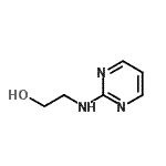结构式 CAS# 1742-25-2, 2-(2-嘧啶基氨基)乙醇