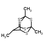 CAS 登录号：17443-95-7， 1,5,10-三甲基-2,4,6,8,9-戊硫杂三环[3.3.1.1<sup>3,7</sup>]癸烷
