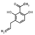 CAS 登录号：17488-71-0， 1-(3-烯丙基-2,6-二羟基苯基)乙酮