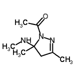 CAS 登录号：175880-95-2， 1-[3,5-二甲基-5-(甲基氨基)-4,5-二氢-1H-吡唑-1-基]乙酮