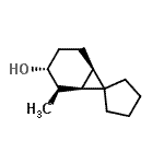 CAS 登录号：176299-06-2， (1R,3R,6R)-2-甲基螺[双环[4.1.0]庚烷-7,1'-环戊烷]-3-醇
