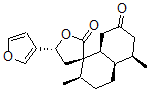 CAS 登录号：17633-81-7， (4R,4aR,5'R,7R,8R,8aS)-5'-(3-呋喃基)-4,7-二甲基-螺[十氢萘-8,3'-四氢呋喃]-2,2'-二酮