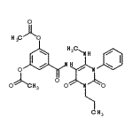 CAS 登录号：176378-94-2， 5-{[6-(甲基氨基)-2,4-二氧代-1-苯基-3-丙基-1,2,3,4-四氢-5-嘧啶基]氨基甲酰}-1,3-亚苯基二乙酸酯