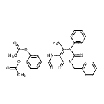 CAS 登录号：176379-17-2， 4-[(6-氨基-3-苄基-2,4-二氧代-1-苯基-1,2,3,4-四氢-5-嘧啶基)氨基甲酰]-1,2-亚苯基二乙酸酯