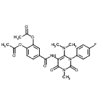 CAS 登录号：176379-21-8， 4-{[6-(二甲基氨基)-1-(4-氟苯基)-3-甲基-2,4-二氧代-1,2,3,4-四氢-5-嘧啶基]氨基甲酰}-1,2-亚苯基二乙酸酯