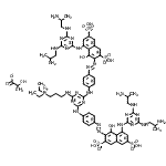 CAS 登录号：178452-66-9， 3-({4,6-二[(4-{(E)-[8-({4,6-二[(2-氨基丙基)氨基]-1,3,5-三嗪-2-基}氨基)-1-羟基-3,6-二磺基-2-萘基]偶氮}苯基)氨基]-1,3,5-三嗪-2-基}氨基)-N,N-二乙基-1-丙铵2-羟基丙酸酯