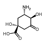CAS 登录号：178948-65-7， (1R,3S,4R)-3-氨基-1,4-二羟基-5-氧代环己烷羧酸