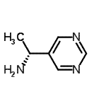 结构式 CAS# 179601-39-9, (1R)-1-(5-嘧啶基)乙胺