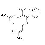CAS#: 18118-29-1， 3-(3-Methyl-2-Buten-1-Yl)-4-[(3-Methyl-2-Buten-1-Yl)Oxy]-2-Quinolinol